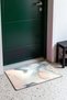 Gray and Pink Pastel Marble Patterned Doormat, 40x60 cm, with Non-Slip Sole, Decorative - 3
