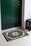 Blue and Red Flower Motif Turkish Rug-Patterned 277 Doormat, 40x60 cm, with Non-Slip Sole - 2
