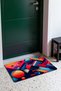 Red and Blue Abstract Patterned 926 Doormat, 40x60 cm, Non-Slip Sole, Decorative - 3