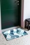 Steel Blue Vertical Wave Pattern Doormat, 40x60 cm, Non-Slip Sole, Decorative - 3