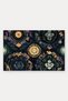Navy Blue and Gold Mandala Circle-Patterned Doormat, 40x60 cm, with Non-Slip Sole, Decorative - 5