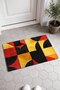Red and Yellow Bauhaus Geometric Patterned Doormat, 40x60 cm, with Non-Slip Sole, Decorative - 2