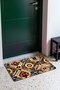 Yellow and Black Aztec Geometric Patterned Doormat, 40x60 cm, Non-Slip Sole, Decorative - 3