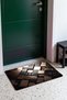 Brown and Black Geometric Patterned 952 Doormat, 40x60 cm, Non-Slip Sole, Decorative - 3