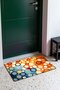 978 Door Mat with Orange and Blue Circle Pattern, 40x60 cm, Non-Slip Sole, Decorative - 3