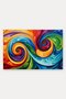 Colorful Spiral Dance Pattern 916 Doormat, 40x60 cm, Non-Slip Sole, Decorative - 5