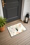 Cream Peach Star-Abstract Patterned Doormat, 40x60 cm, with Non-Slip Sole, Decorative