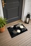 Black and White Geometric Patterned 032 Doormat, 40x60 cm, Non-Slip Sole, Decorative