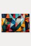Colorful Geometric Patterned 826 Doormat, 40x60 cm, Non-Slip Sole, Decorative - 5