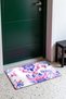 White Lilac Watercolor Symmetrical Floral Print Doormat, 40x60 cm, Non-Slip Sole, Decorative - 3