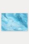 Sky Blue Watercolor Marble Patterned Doormat, 40x60 cm, with Non-Slip Sole, Decorative - 5
