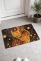 Orange-Brown Aboriginal Polka Dot Doormat, 40x60 cm, with Non-Slip Sole, Decorative - 2
