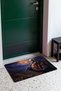 Blue and Green Abstract Patterned Doormat, 40x60 cm, with Non-Slip Sole, Decorative - 2