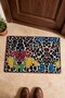 Red and Blue Mosaic Leopard Print Doormat, 40x60 cm, with Non-Slip Sole, Decorative - 4