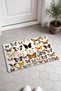 543 Orange Butterfly Dance Pattern Doormat, 40x60 cm, Non-Slip Sole, Decorative - 2