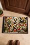 Orange and Black Butterfly-Patterned 472 Doormat, 40x60 cm, with Non-Slip Sole, Decorative - 4