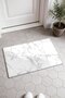 White-Gray Carrara Marble Patterned Doormat, 40x60 cm, with Non-Slip Sole, Decorative - 2