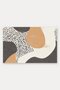 Black Coffee Leopard Print Textured Wavy-Patterned Doormat, 40x60 cm, with Non-Slip Sole, Decorative - 5