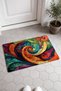 Colorful Spiral Dance Pattern 944 Doormat, 40x60 cm, Non-Slip Sole, Decorative - 2
