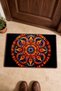 Orange and Blue Mandala-Patterned 369 Doormat, 40x60 cm, with Non-Slip Sole, Decorative - 4