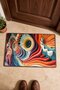 Colorful Waves Pattern 865 Doormat, 40x60 cm, Non-Slip Sole, Decorative - 4