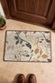 Beige Coffee Branch and Leaf Botanical Pattern Doormat, 40x60 cm, with Non-Slip Sole, Decorative - 4