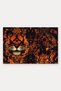 Orange and Black Leopard-Print Doormat, 40x60 cm, with Non-Slip Sole, Decorative - 5