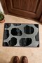 Gray and Black Door Mat with Large-Hole Textured Pattern, 40x60 cm, Non-Slip Sole, Decorative - 4