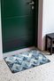 Blue Geometric Waves Patterned Doormat, 40x60 cm, with Non-Slip Sole, Decorative - 3