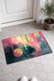 Pink and Blue Abstract Patterned 823 Doormat, 40x60 cm, Non-Slip Sole, Decorative - 2