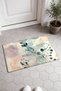 Pastel Watercolor Floral Print Doormat, 40x60 cm, with Non-Slip Sole, Decorative - 2