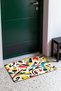 Cream, Red, and Yellow Modern Art Abstract Patterned Doormat, 40x60 cm, with Non-Slip Sole, Decorative - 3
