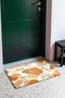 Cream-Orange Abstract Seashell-Patterned Doormat, 40x60 cm, with Non-Slip Sole, Decorative - 3