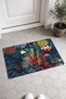 Navy Blue Clownfish Coral-Patterned Doormat, 40x60 cm, Non-Slip Sole, Decorative - 2