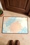 Pastel Salmon Blue Lotus-Patterned Doormat, 40x60 cm, with Non-Slip Sole, Decorative - 4