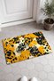 Mustard-Colored Black Leopard Print Doormat, 40x60 cm, with Non-Slip Sole, Decorative - 2