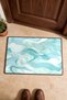 Mint White Soft Water Wave Pattern Doormat, 40x60 cm, Non-Slip Sole, Decorative - 4
