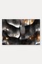 Black and Silver Metallic Wavy Textured Patterned Doormat, 40x60 cm, with Non-Slip Sole, Decorative - 5