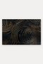 Black Gold Thin-Line striped pattern doormat, 40x60 cm, with Non-Slip Sole, Decorative - 5