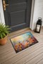 Orange and Purple Flower Field Floral Print Doormat, 40x60 cm, with Non-Slip Sole, Decorative
