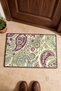 Cream Burgundy Paisley-Patterned Doormat, 40x60 cm, with Non-Slip Sole, Decorative - 4