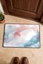 Pink Petrol Watercolor Smoke-Patterned Doormat, 40x60 cm, with Non-Slip Sole, Decorative - 4