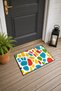 Colorful Giraffe-Polka Dot Doormat, 40x60 cm, with Non-Slip Sole, Decorative