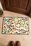 Cream, Burgundy, and Turquoise Polka Dot Door Mat, 40x60 cm, with Non-Slip Sole, Decorative - 4