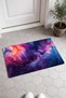 Purple and Navy Blue Cosmic Fluid-Patterned Doormat, 40x60 cm, with Non-Slip Sole, Decorative - 2