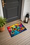 Colorful Butterflies Dancing Patterned Doormat, 40x60 cm, Non-Slip Sole, Decorative