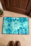 Turquoise Crystal Kaleidoscope-Patterned Doormat, 40x60 cm, with Non-Slip Sole, Decorative - 4
