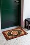 Burgundy and Cream Classic Saray Turkish Rug-Patterned Doormat, 40x60 cm, with Non-Slip Sole - 2