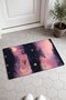 Pink and Purple Door Mat with Moon and Star Stripe Pattern, 40x60 cm, Non-Slip Sole, Decorative - 2