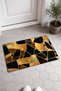 Gold and Black Broken Mosaic Pattern Doormat, 40x60 cm, with Non-Slip Sole, Decorative - 2